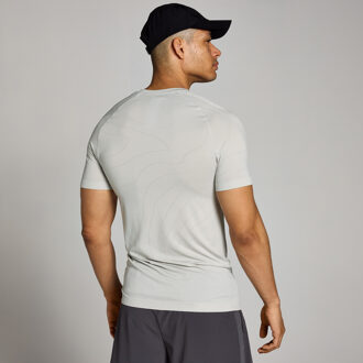 Mp Velocity naadloos T-shirt met nauwsluitende pasvorm voor heren - Chroom - M Grijs