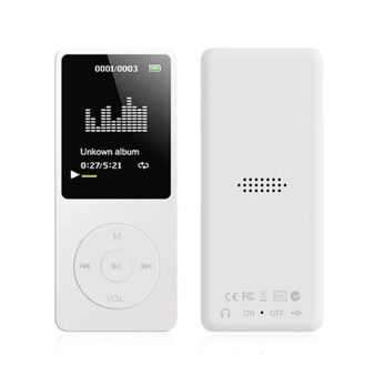 MP3 Muziek Spelers Lossless Geluid Muziekspeler Draagbare MP3 Speler FM Radio Video Games Movie Walkman ultra-dunne MP3 wit / 32GB