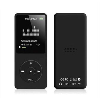 MP3 Muziek Spelers Lossless Geluid Muziekspeler Draagbare MP3 Speler FM Radio Video Games Movie Walkman ultra-dunne MP3 zwart / 32GB