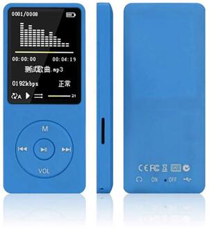 MP3 Speler Fm Recorder Fm Radio Lot Micro Tf Card Amv Avi Audio Boeken Draagbare MP3 MP4 Lossless Geluid Muziek speler blauw
