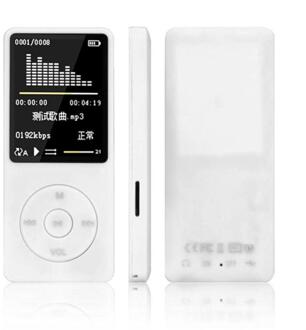 MP3 Speler Fm Recorder Fm Radio Lot Micro Tf Card Amv Avi Audio Boeken Draagbare MP3 MP4 Lossless Geluid Muziek speler wit