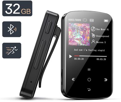 MP4 Speler Met Bluetooth Speaker Touch Key Ingebouwde 32Gb Hifi Draagbare Walkman, met Fm Radio Opname Muziekspeler