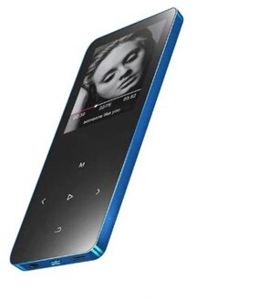 MP4 Speler Walkman Met Bluetooth 8Gb 16Gb Muziekspeler Met Touch Key Fm Radio Video Play E-Book Blauw / 16GB