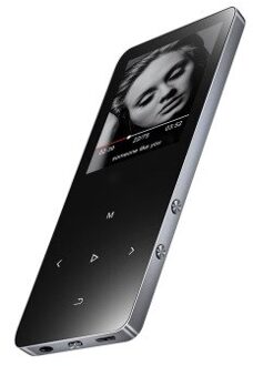 MP4 Speler Walkman Met Bluetooth 8Gb 16Gb Muziekspeler Met Touch Key Fm Radio Video Play E-Book Grijs / 8GB