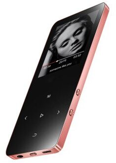 MP4 Speler Walkman Met Bluetooth 8Gb 16Gb Muziekspeler Met Touch Key Fm Radio Video Play E-Book roos goud / 8GB