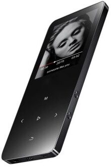 MP4 Speler Walkman Met Bluetooth 8Gb 16Gb Muziekspeler Met Touch Key Fm Radio Video Play E-Book zwart / 8GB