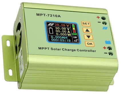 MPT-7210A Lcd Mppt Zonnepaneel Laadregelaar Aluminium Voor Lipo Batterij Output 600W 24V 36V 48V 60V 72V