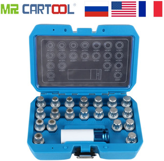 Mr Cartool 10-23 Pcs Anti-theft Screw Sleeve Set for Vw Volkswagen Audi Benz Bmw E46 Anti-Theft Wheel Lock Lug Nuts Removal Tool