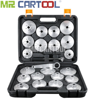 MR CARTOOL 23PCS Oil Filter Wrench Kit Engine Cap Remover Tool For Audi BMW Toyota Jeep GM Motorcycle Car Repair Tool Set