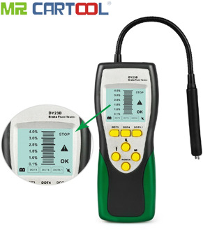 Mr Cartool Free Shipping Brake Fluid Tester for Car Oil Inspection Goose Neck LCD Display DOT3 DOT4 DOT5 Auto Diagnostic Tools