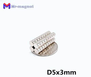 Mr Magneet 100 pcs 5x3mm 5x3 sterke neo neo dymium magneten D5x3, 5*3 permanente magneet neo dymium D5 * 3mm grade N35 magneet