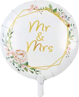 Mr & Mrs Bloemen Folieballon (46cm) Multikleur - Print