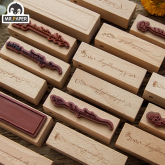 Mr.Paper 10 Styles Specimens Long Vintage Painting Inkpad Handmade DIY Craft Deco Inkpad Rubber Stamps Scrapbooking Inkpad