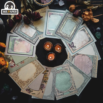 Mr.Paper 30pcs/pack 8 Designs Butterfly Plant Flower Retro Material Paper Diary Scrapbooking Planner Decorative DIY Craft Paper