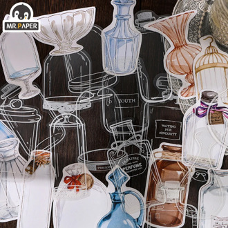 Mr.paper 30pcs Time Travel Material Paper Card Scrapbooking Card Making Journal Project DIY Retro Phone Hangtag with Hole Cards