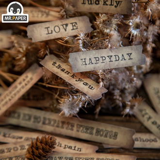 Mr.paper 60Pcs/pack Retro Collection Multi-Material Deco Diary Material Sticker Scrapbooking Planner Decorative School Stationer