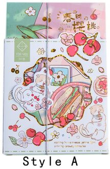Mr. Papier 30 Stks/doos Cartoon Stijl Voorjaar Cherry Serie Ansichtkaarten Creatieve Zegen Schrijven Groet Decor Collage Materiaal