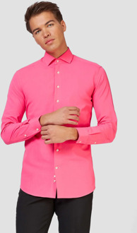 Mr. Pink - Mannen Overhemd - Roze - Feest - Maat 37/38