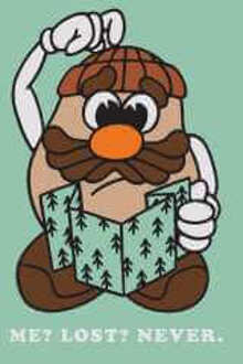 Mr. Potato Head Never Lost Men's T-Shirt - Mint Acid Wash - L Groen