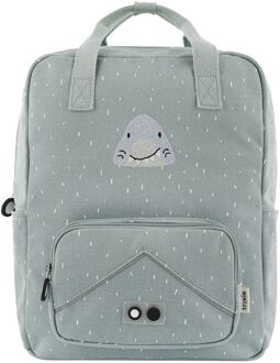 Mr. Shark Large Backpack light grey schooltas kind Grijs - H 34 x B 27 x D 12 cm