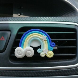 MR THEE Auto Ornamenten Airconditioning Vents Parfum Clip Regenboog Lolly Luchtverfrisser Geur Creatieve Auto Interieur Decor Goud