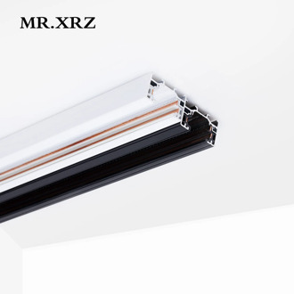 MR.XRZ 1m 1.5m Aluminum Track Bar 3 Wire 1 Circuit Black White Rails For LED Track Spotlight Indoor Lighting Fixture