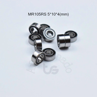 MR105RS 5*10*4(mm) 10pieces bearing rubber sealed free shipping ABEC-5 chrome steel miniature bearing hardware Transmission Part
