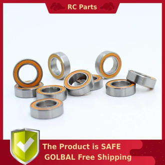 MR106RS Bearing ABEC-3 10 PCS 6X10X3 mm Miniature MR106-2RS Ball Bearings Orange Sealed MR106 2RS Bearing