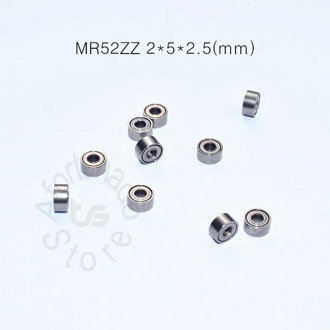 MR52ZZ 2*5*2.5(mm) 10pieces free shipping ABEC-5 Metal Sealed Miniature Mini Bearing MR52 MR52ZZ chrome steel bearing