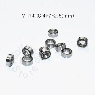 MR74RS 4*7*2.5(mm) 10pieces free shipping bearing ABEC-5 Rubber Sealed Miniature Mini Bearing MR74 MR74RS chrome steel bearing
