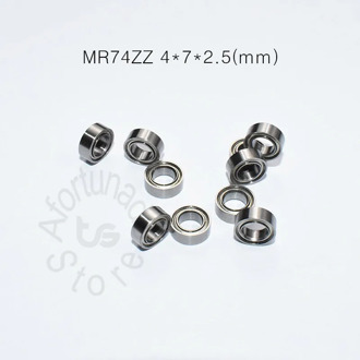 MR74ZZ 4*7*2.5(mm) 10pieces free shipping bearing Metal Sealed Miniature Mini Bearing Fishrod shaker chrome steel bearing