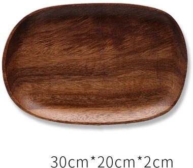 Mrosaa Lovesickness Hout Onregelmatige Ovale Massief Houten Pan Plaat Fruit Gerechten Schotel Thee Dienblad Dessert Diner Plaat Servies Set