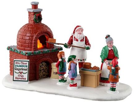 'Mrs. Claus' Gingerbread Bake' - Verlicht figuur - Exclusief adapter (werkt ook op batterijen)