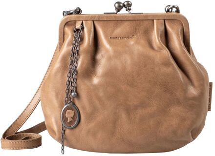 Mrs. Fortune Cookie Crossbody Schoudertas iced coffee damestas Zand - H 21 x B 23 x D 4 cm