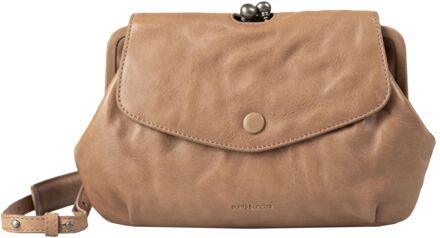 Mrs. Madeline Crossbody Schoudertas iced coffee damestas Zand - H 17 x B 26 x D 7 cm