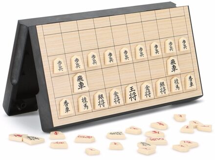 MrYFoldable Magnetische Vouwen Shogi Set Boxed Draagbare Japanse Schaakspel Sho-gi Oefening logisch denken 25*25*2 cm