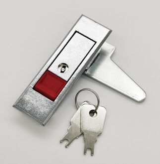 MS603 Knop Lock Power Distributie Kast Deurslot Archiefkast Lock Elektrische Doos Plane Lock Bounce Lock Schakelaar Kast Brand rood button met key