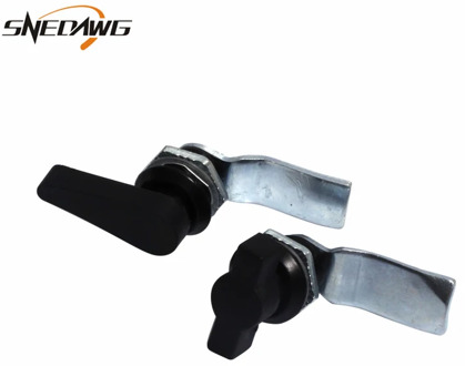 MS714 Cam Lock Zinc Alloy Safety Steel Equipment Cabinet Lock with Handle Black Industrial Distribution Box Mailbox Cam Lock