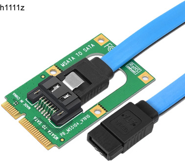 mSATA to SATA Converter Card Mini SATA to 7-Pin SATA Extension Adapter Full-high Half-size for 2.5" 3.5" HDD SSD with SATA Cable