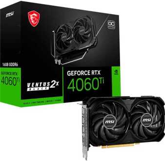 MSI GeForce RTX 4060 Ti VENTUS 2X BLACK 16G OC Grafische kaart