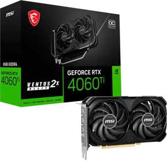 MSI NVIDIA - Grafische kaart - RTX 4060 Ti Ventus 2x Black OC - 8GB