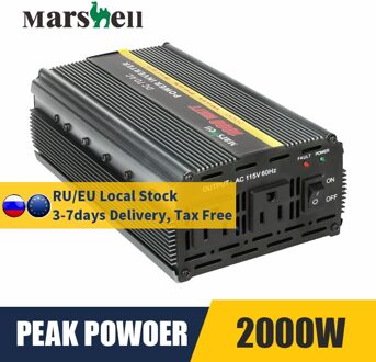 MSI1000 Max 2000 Piekvermogen Auto Power Inverter Dc 12V Naar Ac 115V/220V Gemodificeerde Sinus golf Auto Omvormer Transformator 12V to 220V 50Hz