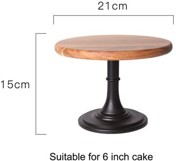 Msjo Houten Cake Stand Europese Stijl Bruiloft Verjaardagsfeestje Decoratie Massief Houten Dessert Rack Cupcake Display Stand wooden 21cm