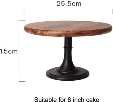 Msjo Houten Cake Stand Europese Stijl Bruiloft Verjaardagsfeestje Decoratie Massief Houten Dessert Rack Cupcake Display Stand wooden 25.5cm