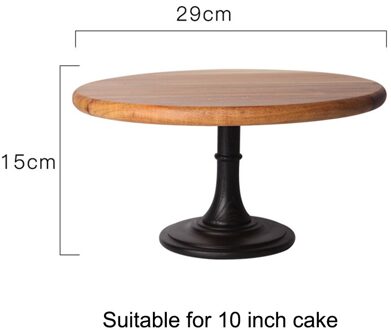 Msjo Houten Cake Stand Europese Stijl Bruiloft Verjaardagsfeestje Decoratie Massief Houten Dessert Rack Cupcake Display Stand wooden 29cm