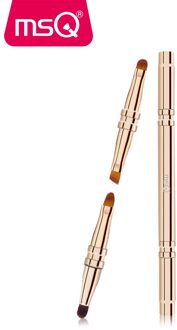Msq Single Make-Up Borstel Lip Oogschaduw Wenkbrauw Multifunctionele Vier In Een Make Up Borstel Synthetisch Haar Dubbele Hoofd make-Up Kwasten