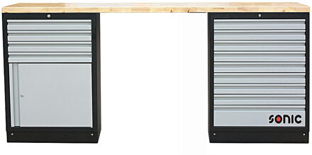 MSS 26"/34" 9 laden & kast met laden met houten blad 4731510