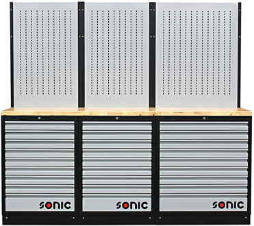 MSS 26"/34" opstelling met 27 lades met houten bovenblad 4731504