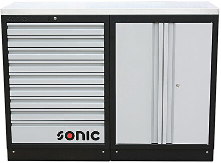 MSS 26" 9 laden & opbergkast met roestvrij stalen bovenblad 4731606