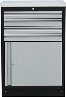 MSS 26"Kast met laden & deur met roestvrij stalen bovenblad 4731610